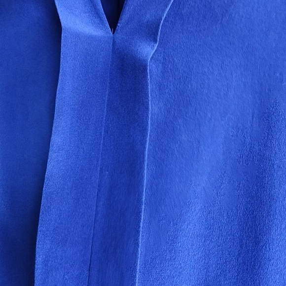 🪼EUC  BCBGMAXAZRIA 100% SILK COLBALT BLUE VANESA SLEEVELESS TOP - SIZE SMALL - Picture 3 of 5